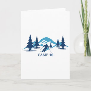 Carte Camp 10 Wisconsin Station de ski Ski Skieur 