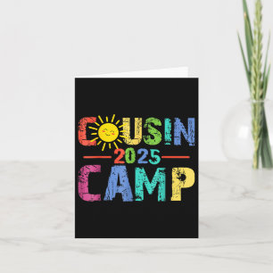 Carte Camp Cousin 2025 Camping Campfire Vacances d'été