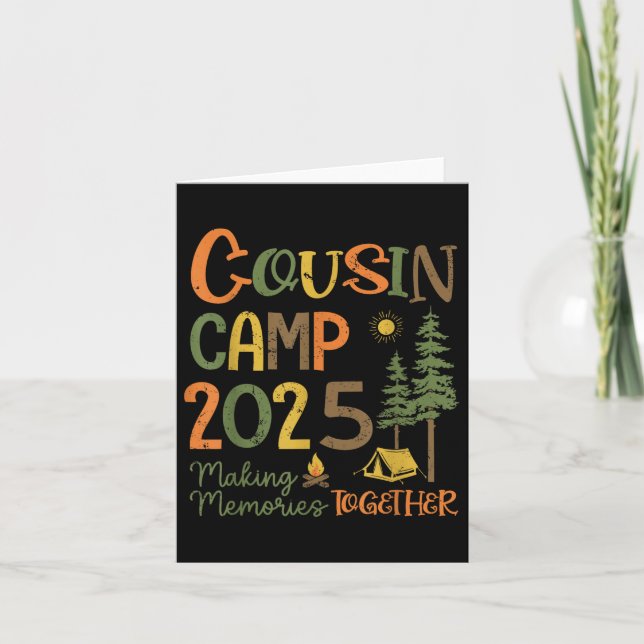 Carte Camp Cousin 2025 Camping Trip Group Vacation Campf (Devant)