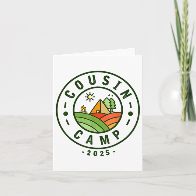 Carte Camp Cousin 2025 Tribe Camping Vacances d'été (Devant)