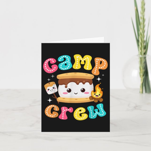 Carte Camp Crew Smores Marshmallow Camping Famille Vacat (Devant)