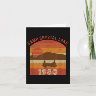 Carte Camp Crystal Lake 1980 Cadeaux Vintages D'Hallowee