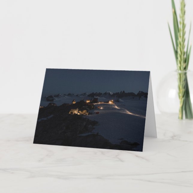 Carte Camp de champ au champ de glace de Juneau de nuit (Devant)