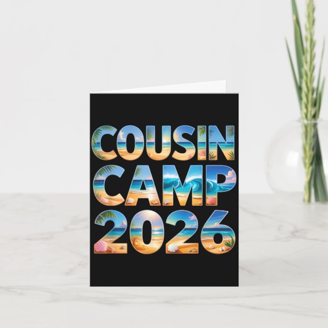 Carte Camp de cousins mignons équipage 2026 réunion de f (Devant)