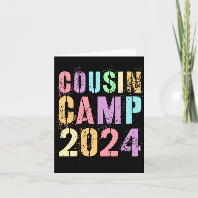 Carte Camp de cousins pour enfants 2024 équipage de vaca (Devant)