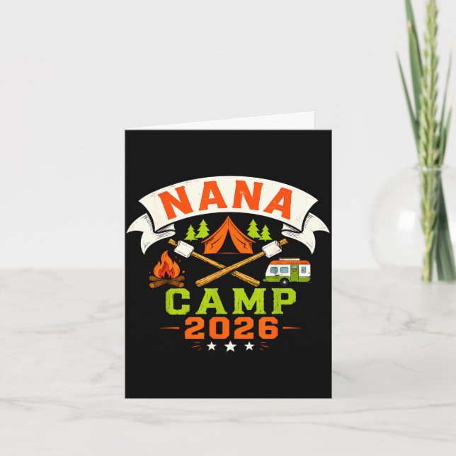 Carte Camp de Nana 2026 équipage de camping vacances d'é (Devant)