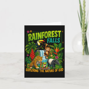 Carte camp d'été chrétien Rainforest falls vbs 2026 pour