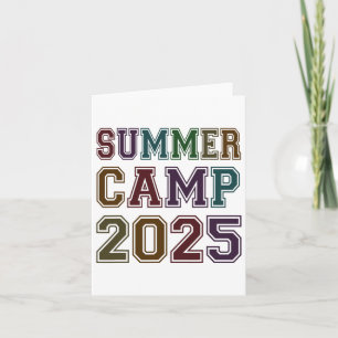 Carte Camp d'été pour enfants 2025 Camping enseignant Éq