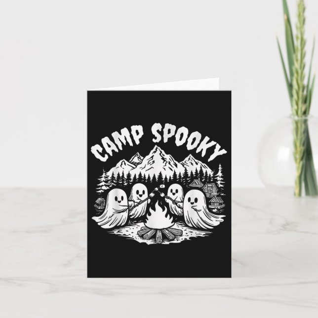 Carte Camp Éffrayant Summerween Été Halloween mignon Fan (Devant)
