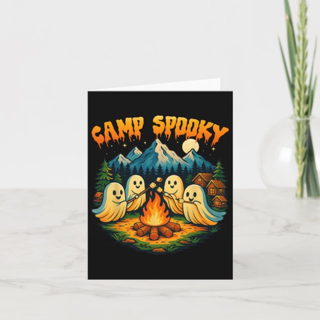 Carte Camp Éffrayant Summerween Été Halloween mignon Fan (Devant)