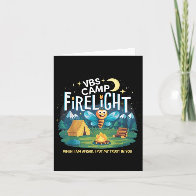 Carte Camp Firelight Vbs Camp Vacances Bible School Fire (Devant)