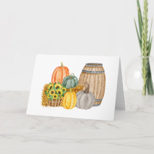 Carte Campagne de récolte de Citrouilles - Fleurs de sol