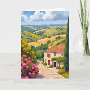 Carte Campagne italienne   Voyage aquarelle vignoble