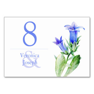 Carte Campanula bleue fleur sauvage mariage