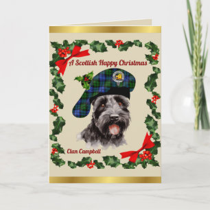 Carte Campbell Scottie Dog - Noël personnalisé