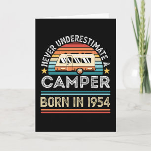 Carte Camper né 1954 70e anniversaire camping cadeau