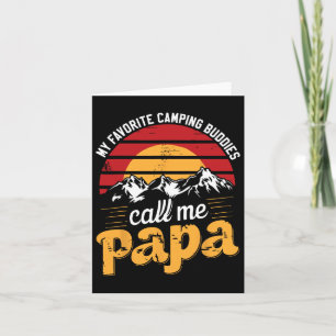 Carte Camping amis Appelez Papa Humour Papa Grand-père P
