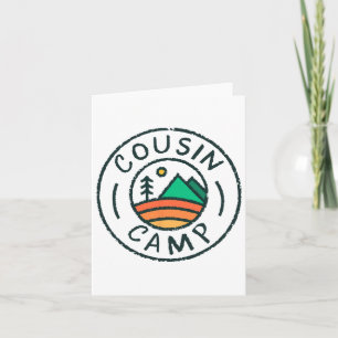 Carte Camping Cousin Amis Voyage d'été Famille Vacances