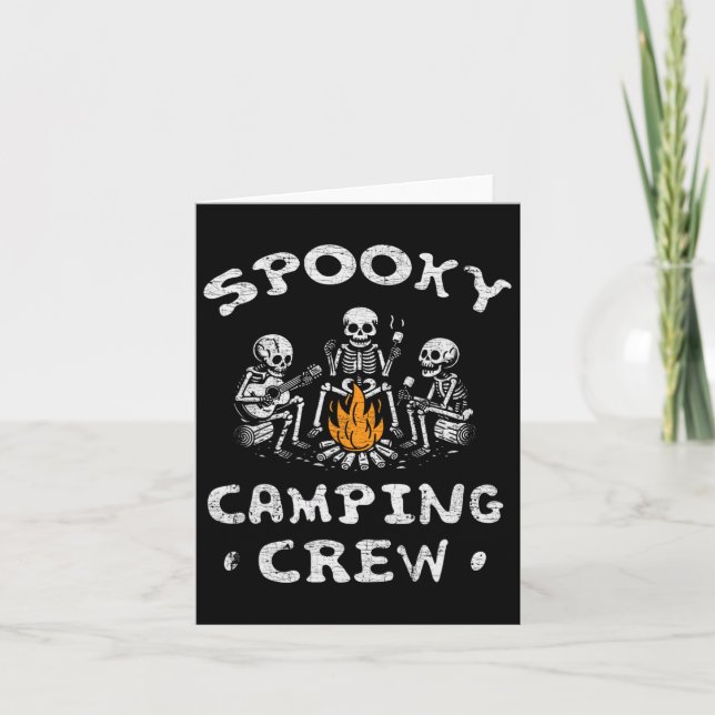 Carte Camping Crew Halloween Camping Skeleton Camping (Devant)