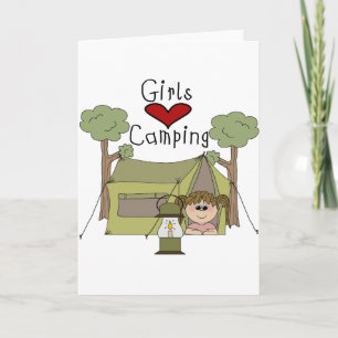 Carte Camping d'amour de filles