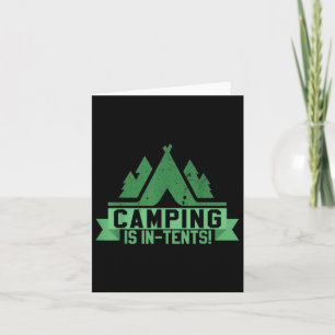 Carte Camping Dans Tentes Amusant Extérieur Camper Pun C
