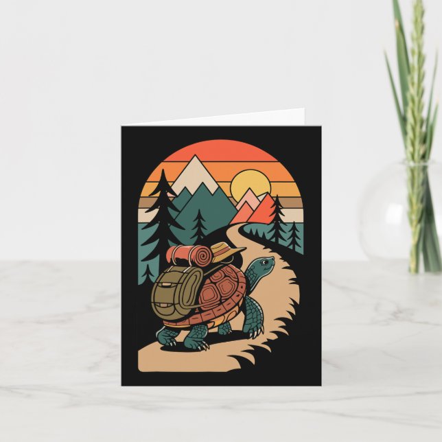 Carte Camping de tortues Camper Camper Backpacking (Devant)