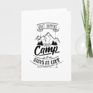 Carte Camping drôle de campeur disant terrain de camping