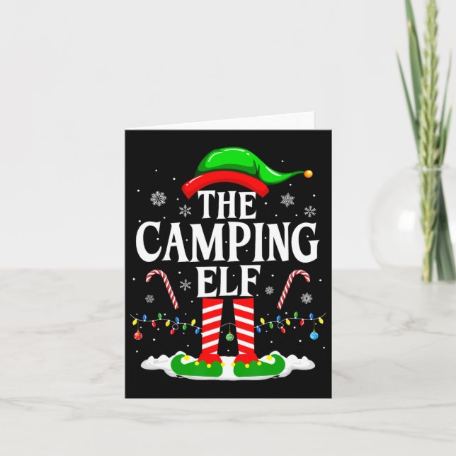 Carte Camping Elf Xmas Funny Matching Family Group C (Devant)