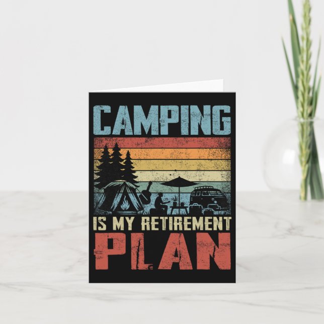 Carte Camping Est Mon Régime De Retraite Camper Retraité (Devant)