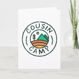 Carte Camping familial entre cousins amis voyage d'été