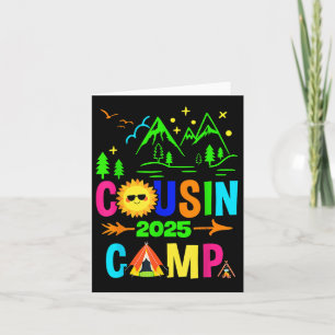 Carte Camping familial Vacances été Équipe Cousin Camp 2