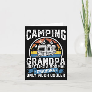 Carte Camping Grand-pa Funny Camper Rv Retro Papa Extéri