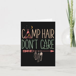 Carte Camping Hair Dont Care Amusant Camping extérieur C