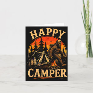 Carte Camping heureux bigfoot sasquatch aventure de plei