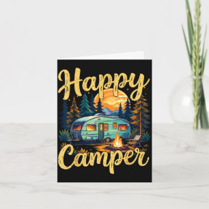 Carte Camping heureux drôle de feu de camp garçonnet