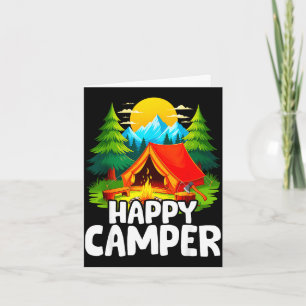 Carte Camping heureux rétro colonie de vacances voyage d