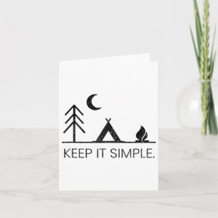 Carte Camping - Minimaliste Gardez-Le Simple Cadeau Exté