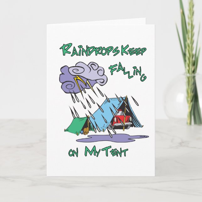 Carte Camping Raindrops (Devant)