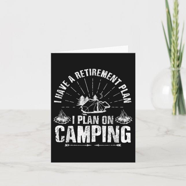 Carte Camping Retraite Cadeau Drôle Devis Extérieur Retr (Devant)