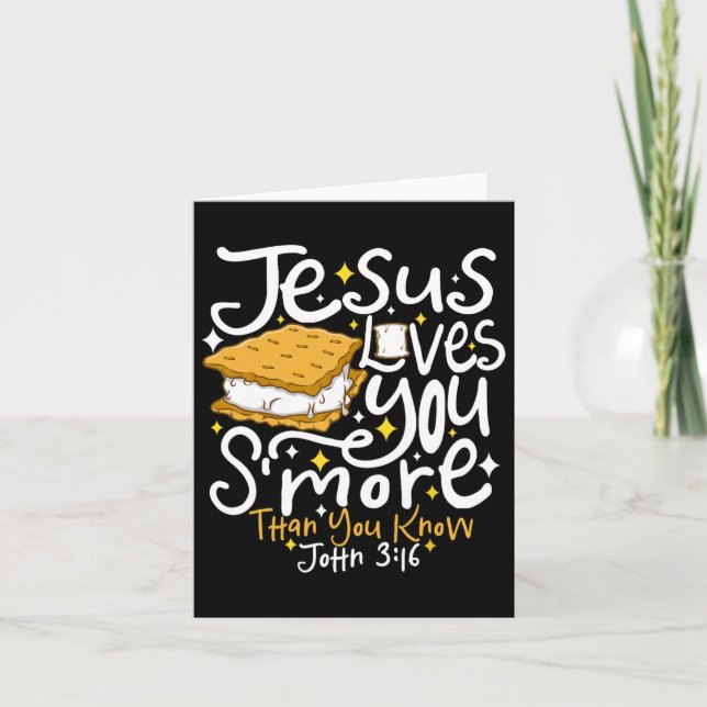 Carte Camping Smore Jesus Vous Aime John Bible Verse Chr (Devant)