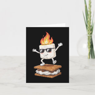 Carte Camping Smore Marshmallow Chocolat Cute Dance Cam