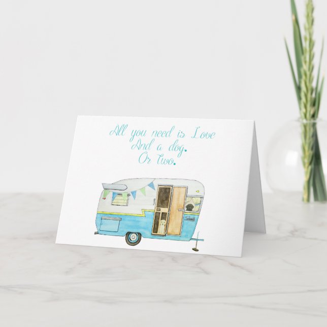 Carte Camping Trailer Valentine's Day Card (Devant)