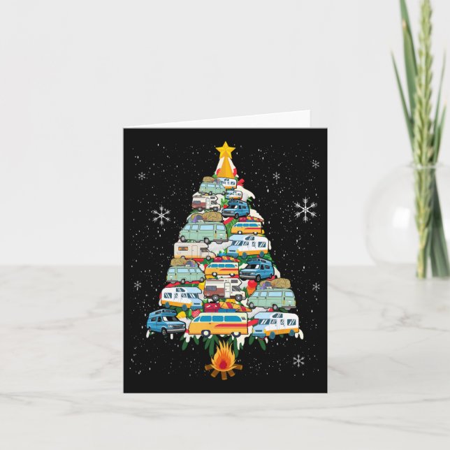 Carte Camping Tree Lover Gift Co. Camper Christmas Tree (Devant)