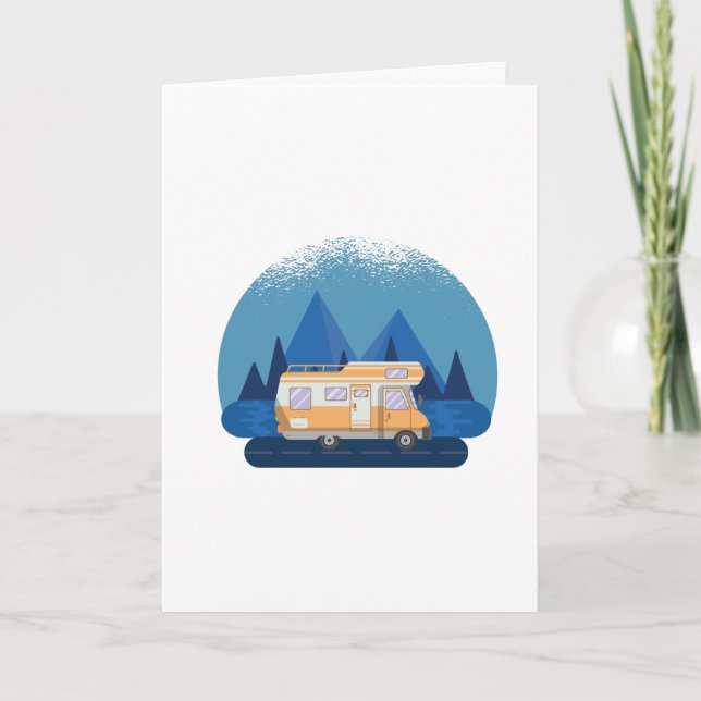 Carte Camping vintage RV (Devant)