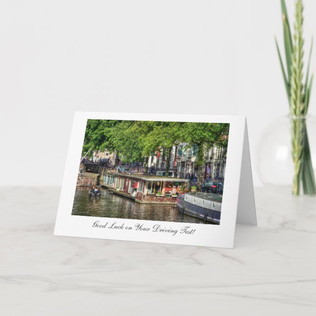 Carte Canal Houseboat, Bonne chance sur l'essai de condu (Devant)