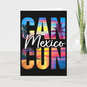 Carte Canalisation de Mexico Palmier Coucher de soleil P