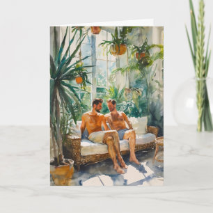 Carte Canapé en osier dans un salon ensoleillé
