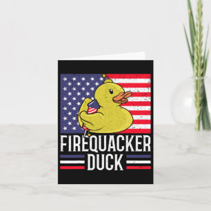 Carte Canard 4 juillet Firequacker Independe