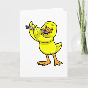 Carte Canard à la musique à la lueur