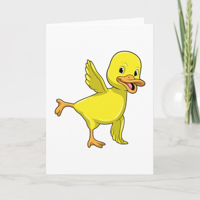 Carte Canard au yoga exercice d'étirement (Devant)